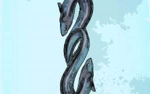 Two eels forming the symbol of paragraph